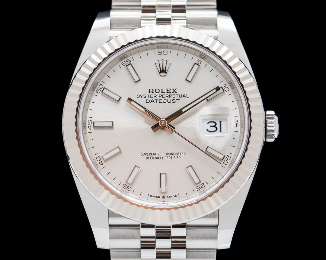 Rolex Datejust 41 Silver Stick Dial SS Jubilee 2021