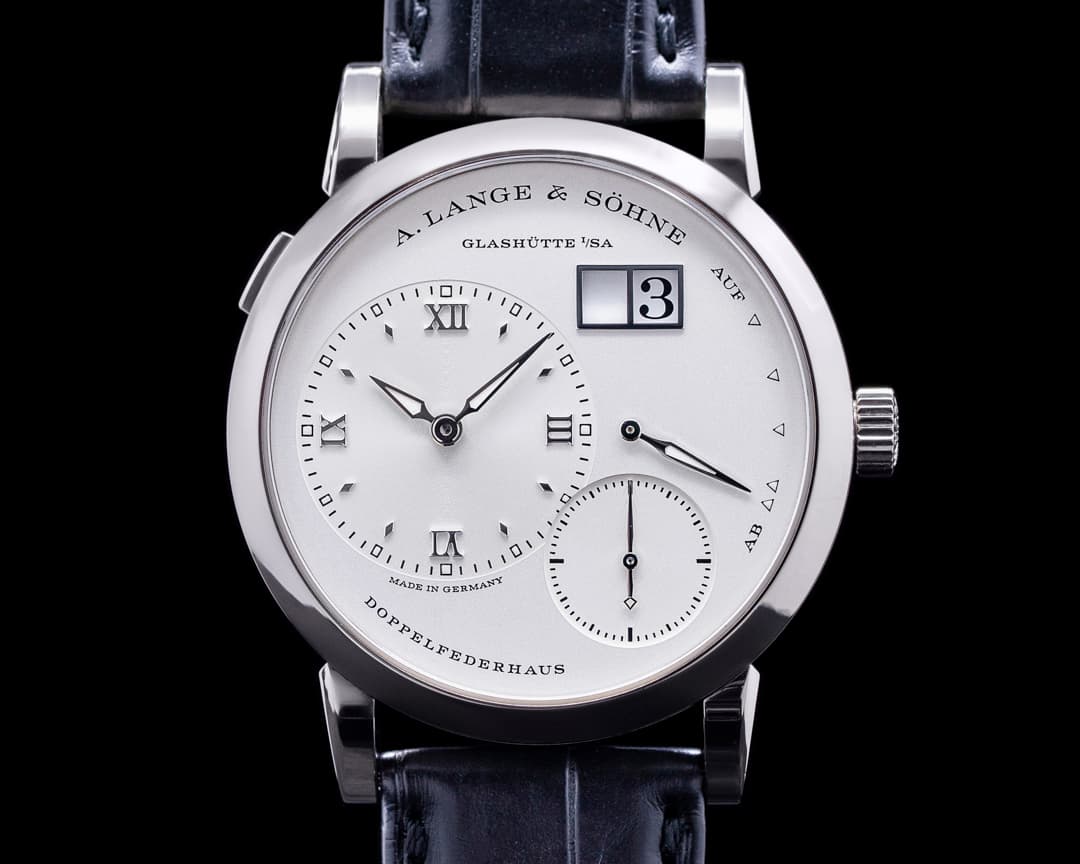 A. Lange and Sohne Lange 1 18K White Gold Silver Dial NEW MOVEMENT