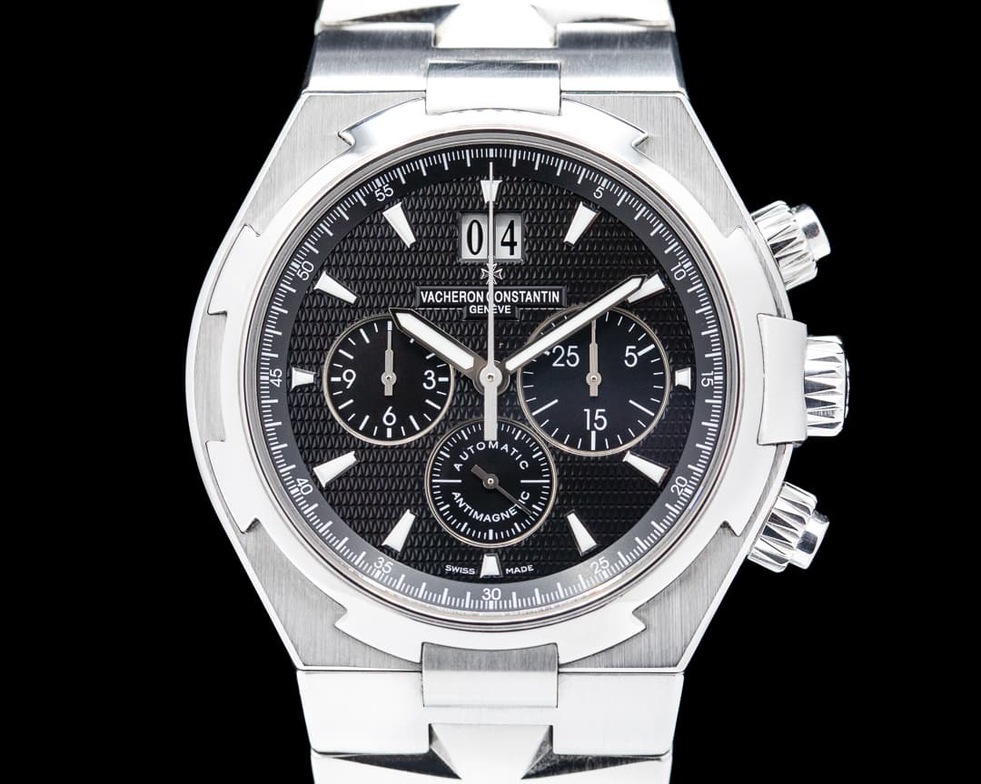 Vacheron Constantin Overseas Chronograph 49150 Black Dial SS 
