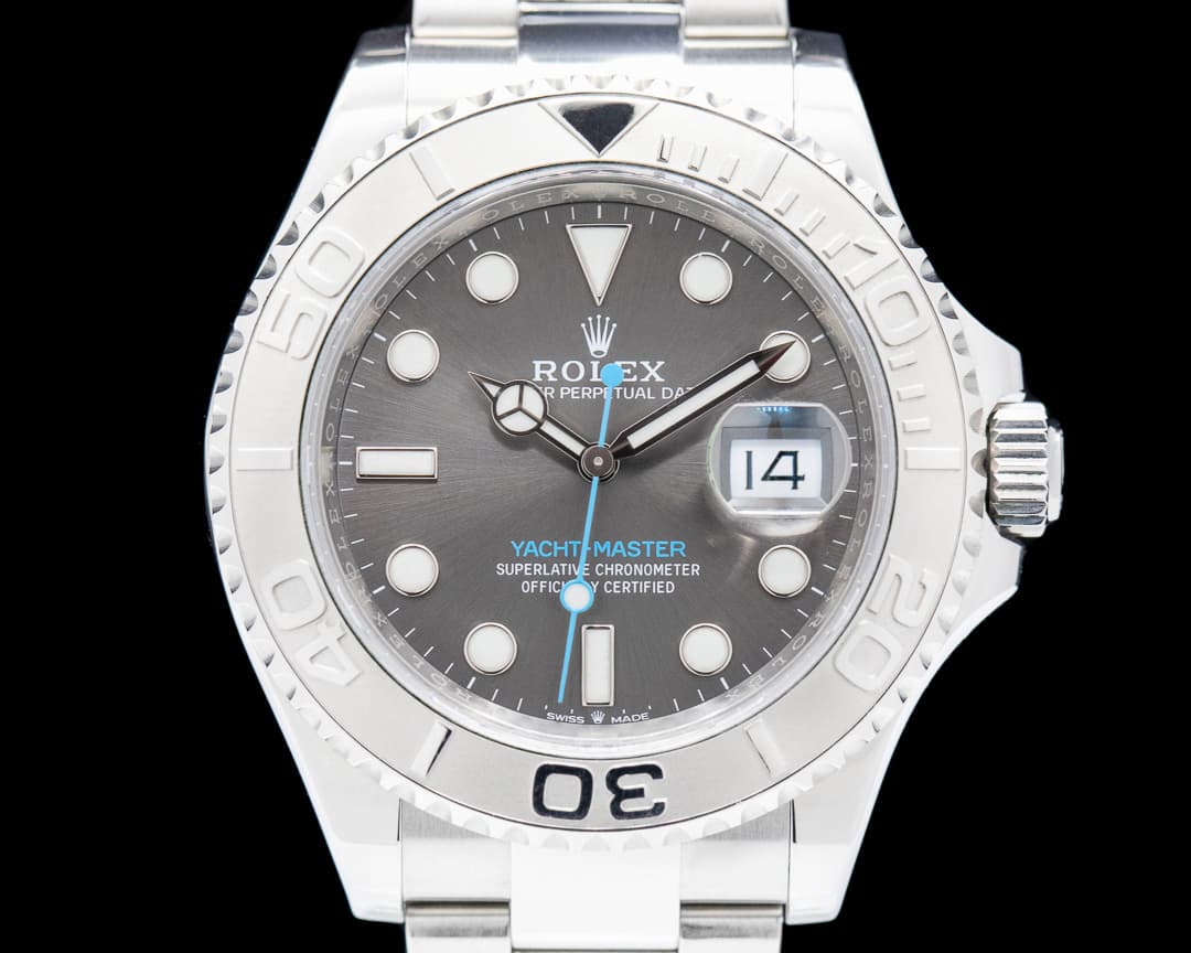 Rolex Yacht Master SS Dark Rhodium Dial / Platinum Bezel 