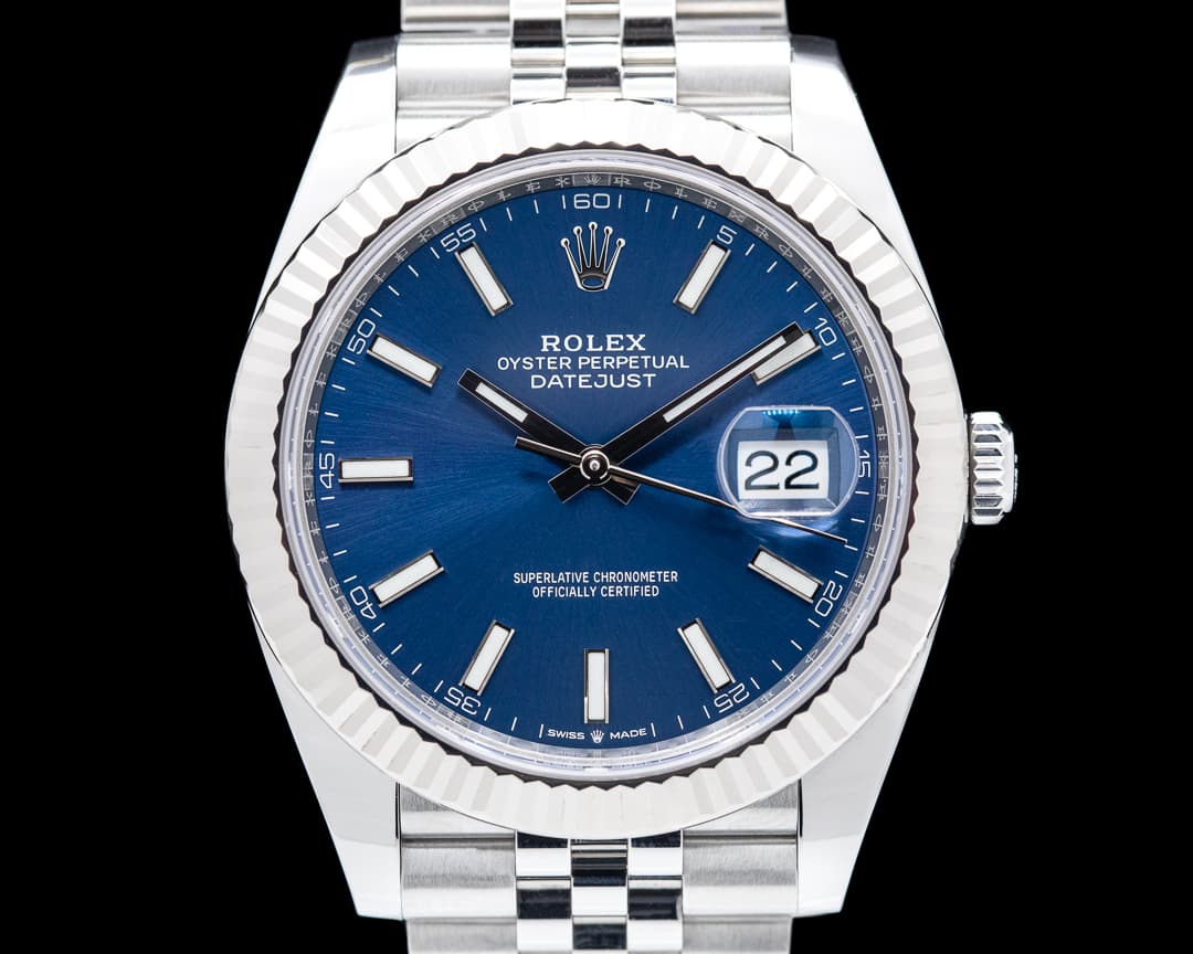 Rolex Datejust 41 Blue Stick Dial SS / SS 