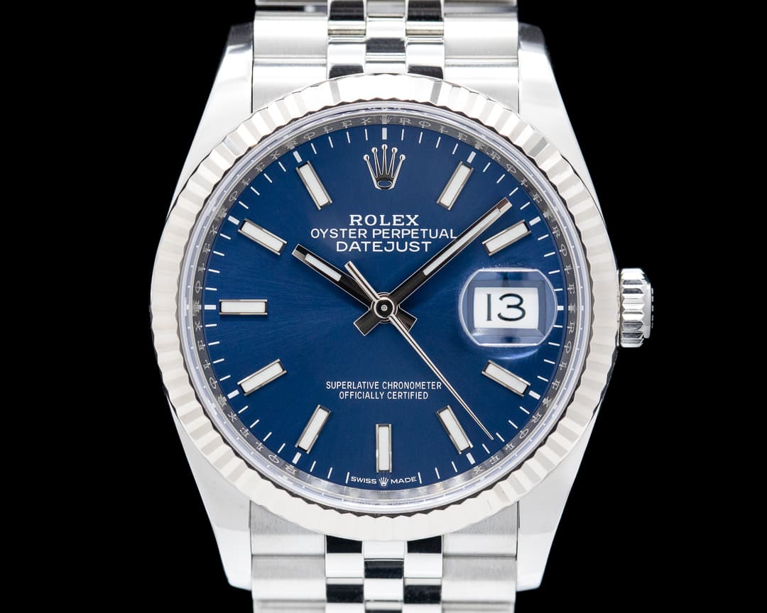 Rolex Datejust Blue Stick Dial / Jubilee Bracelet