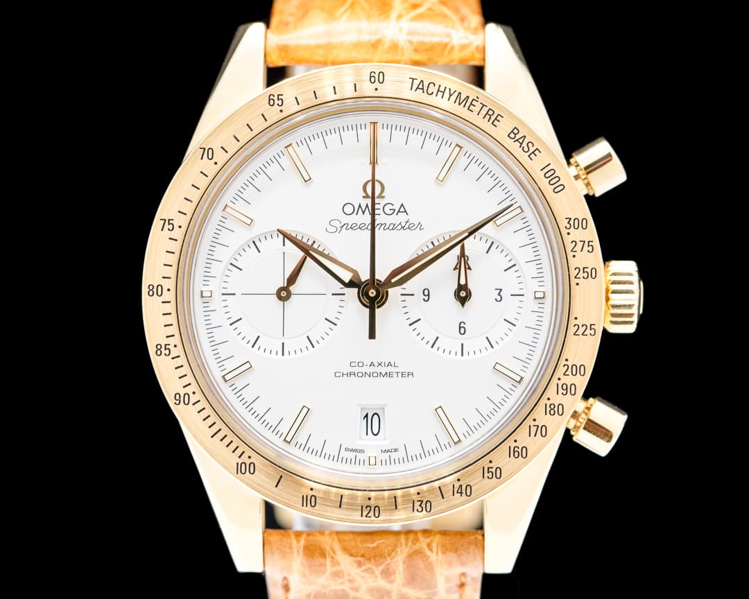 Omega Speedmaster '57 Co-Axial 18k White Dial