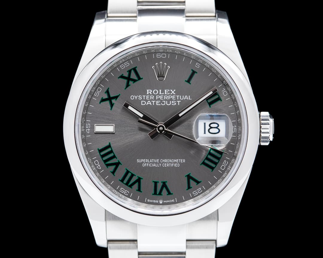 Rolex Datejust 36 126200 Wimbledon Roman Dial SS/Oyster 2021
