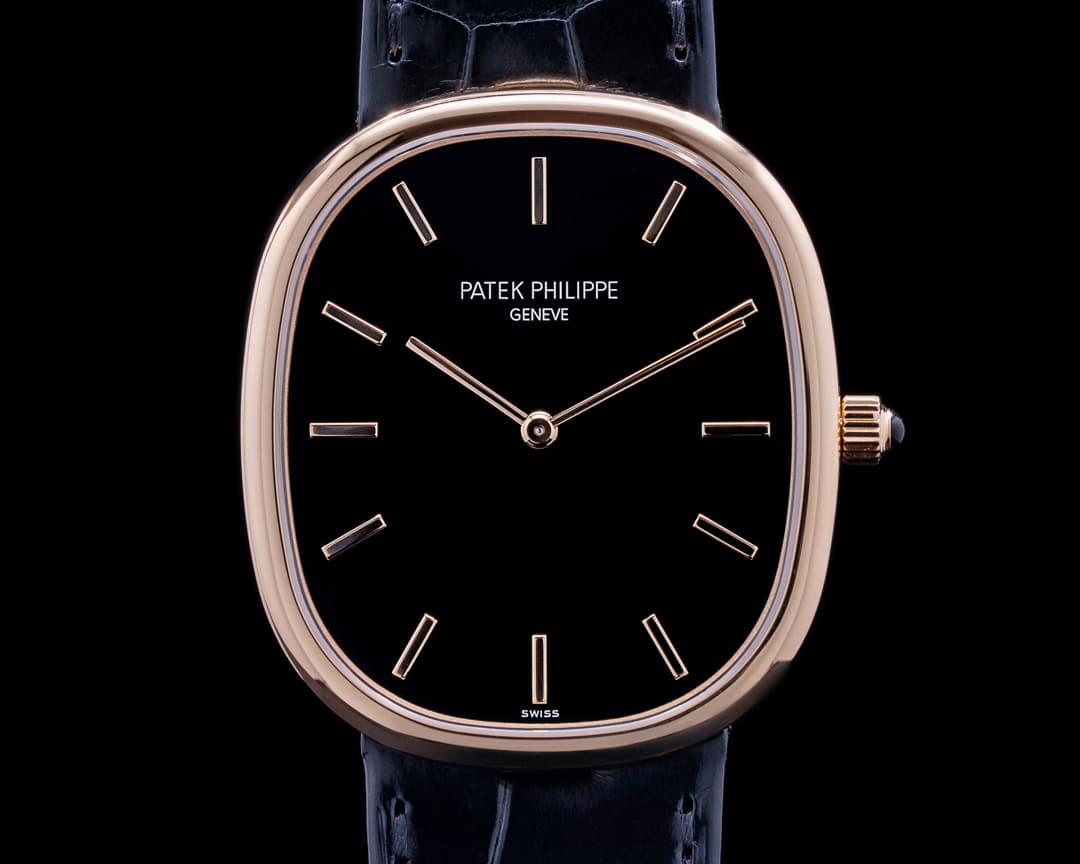 Patek Philippe Golden Ellipse 5738R Rose Gold Black Dial