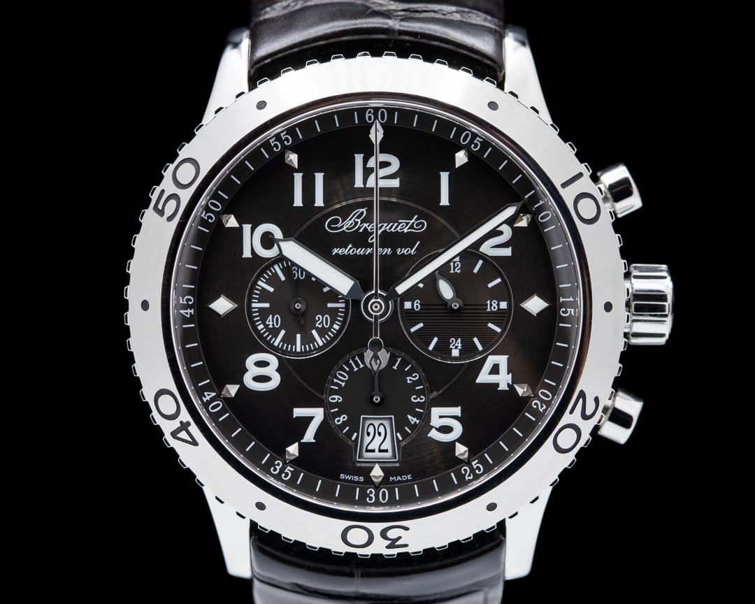 Breguet Type XXI Flyback SS / Alligator Brown Dial 