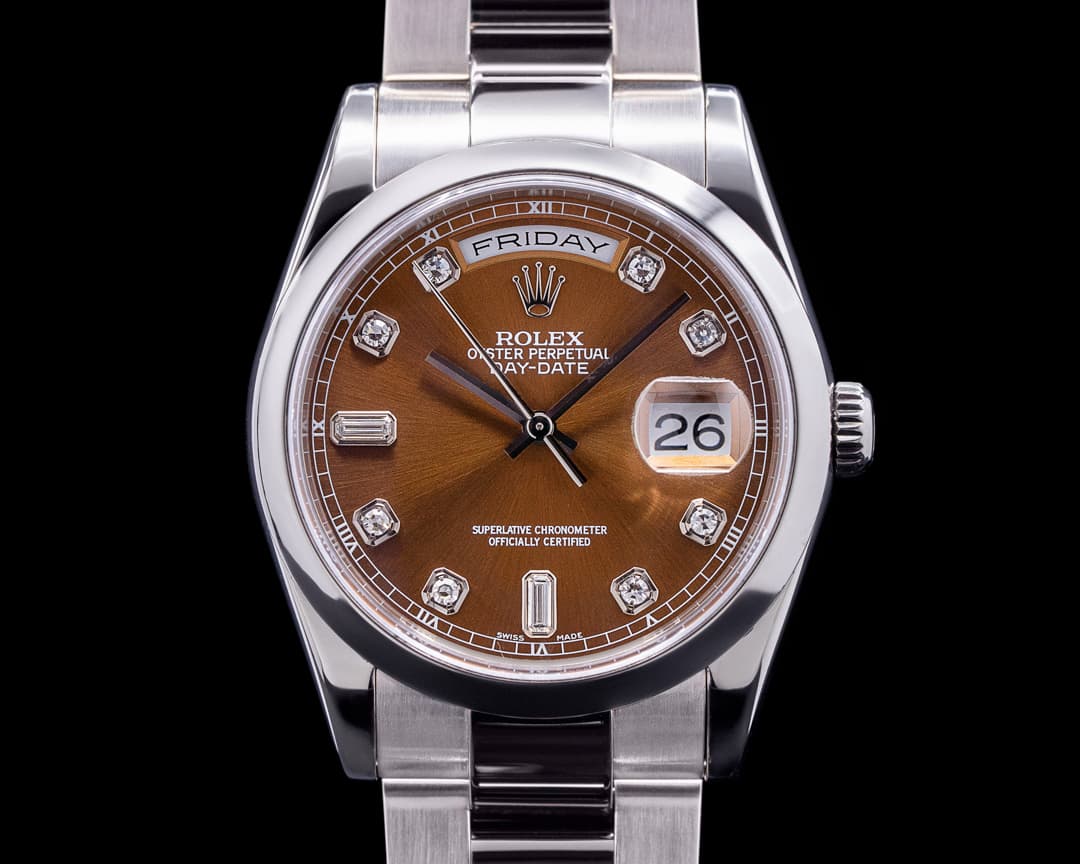 Rolex Day Date 118209 Oyster President Havana Diamond Dial RARE