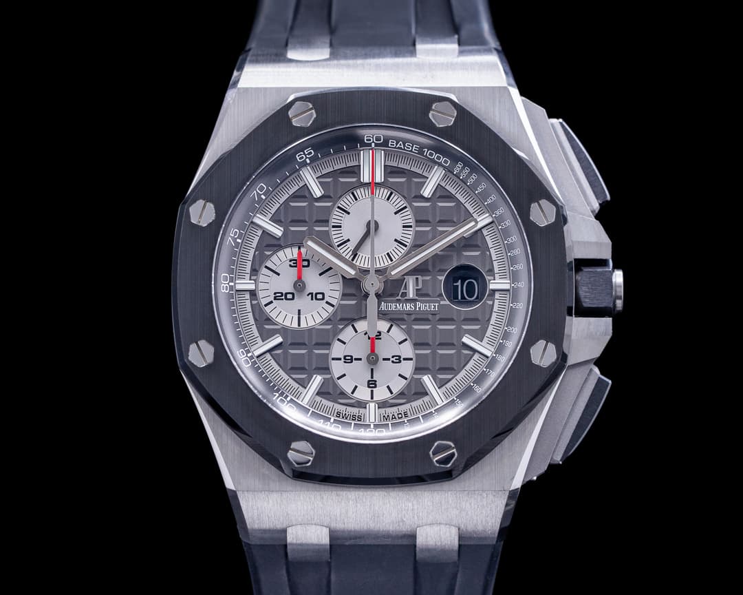 Audemars Piguet 26400I0 Royal Oak Offshore Black Ceramic Bezel Titanium / Rubber