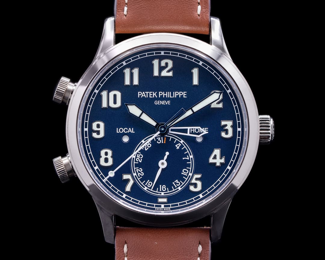 Patek Philippe Calatrava 5524G Pilot Travel Time 18k White Gold