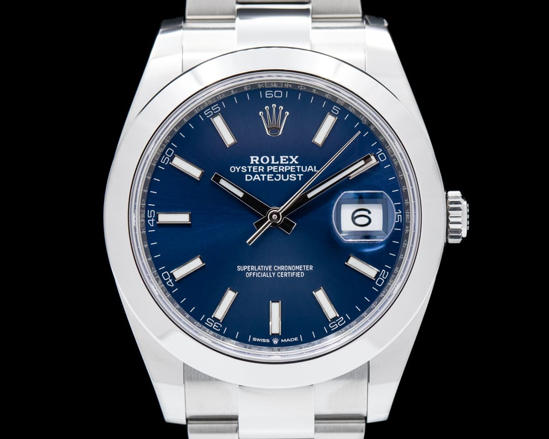 Rolex Datejust 41 Blue Stick Dial SS Oyster 2022