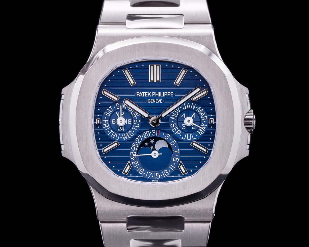 Patek Philippe Nautilus 5740 Perpetual Calendar 18k White Gold Blue Dial 