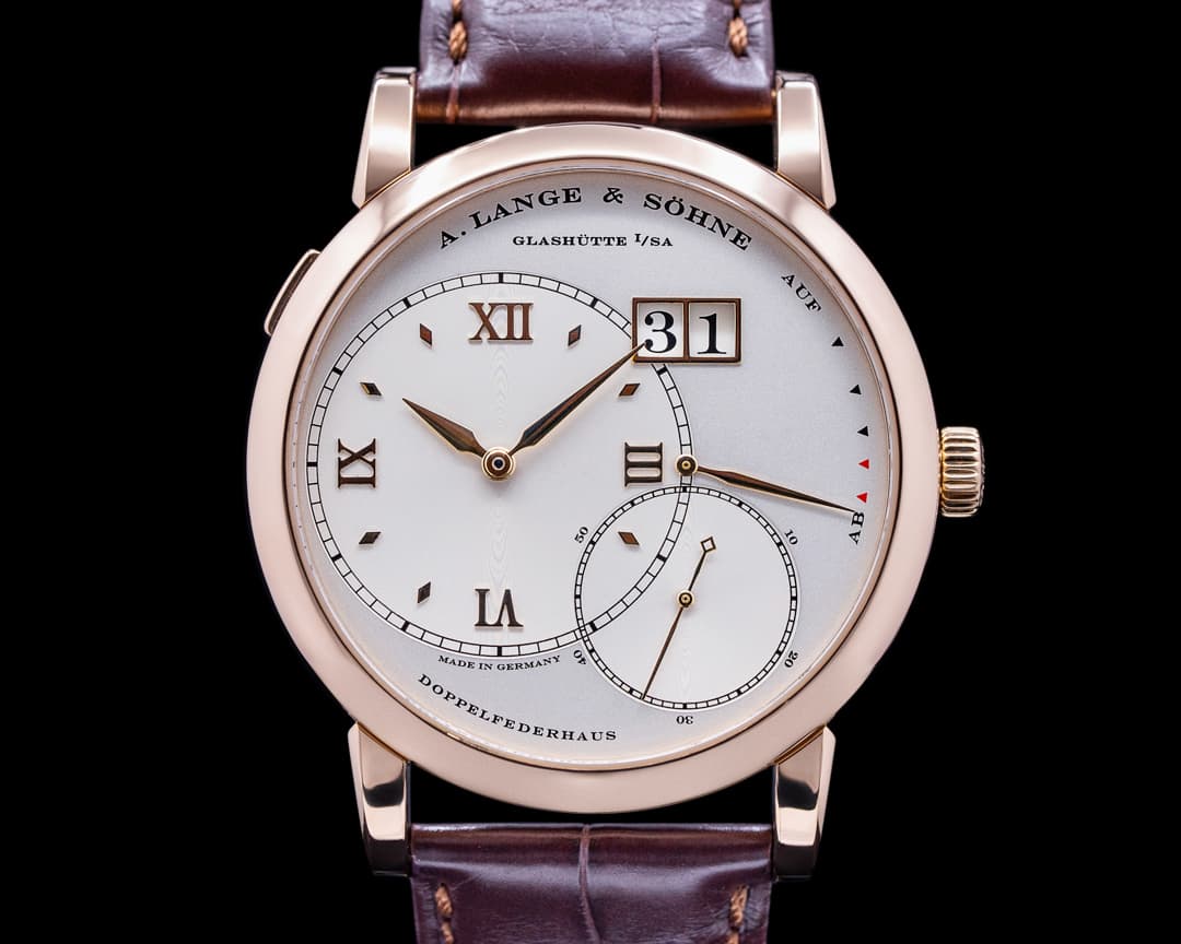 A. Lange and Sohne Grand Lange 1 18K Rose Gold Silver Dial 42MM