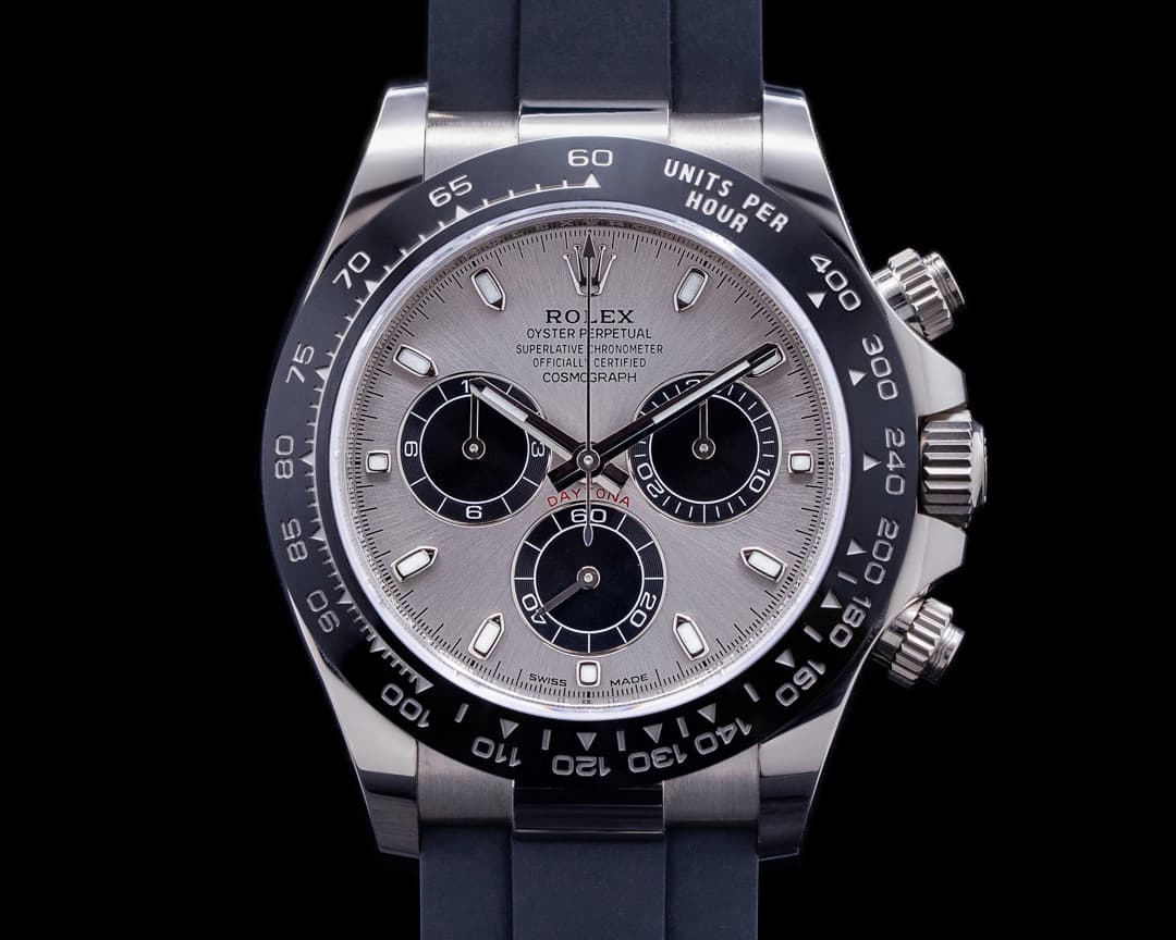 Rolex Daytona 116519 18K White Gold Ceramic Oysterflex Silver Dial 2020
