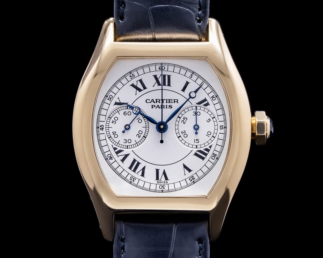 Cartier Privee Collection Tortue Monopoussoir Chronograph 18K Yellow Gold W15257