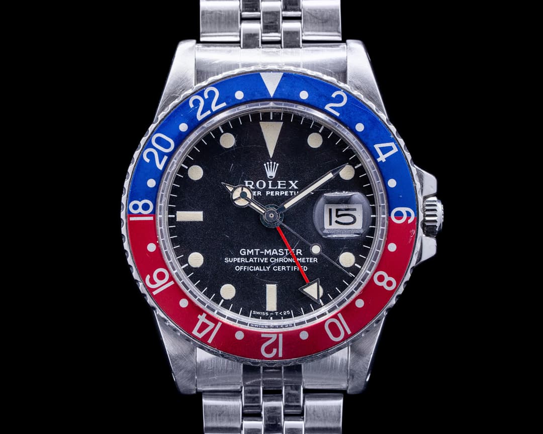 Rolex Vintage GMT Master "Pepsi Bezel" SS Circa 1970