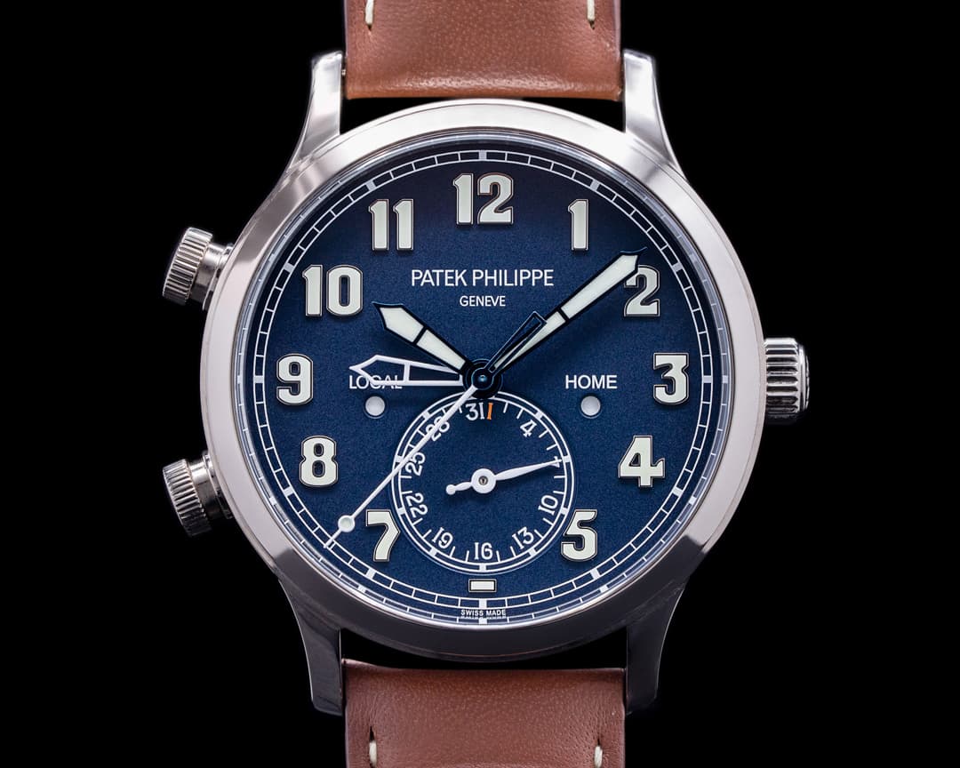 Patek Philippe Calatrava 5524G Pilot Travel Time 18k White Gold