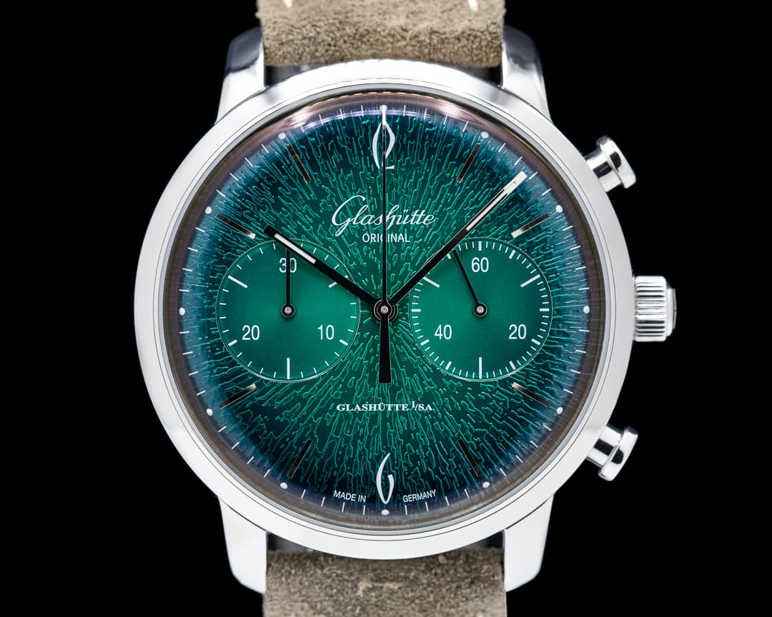 Glashütte Original Senator Sixties Chronograph green dial