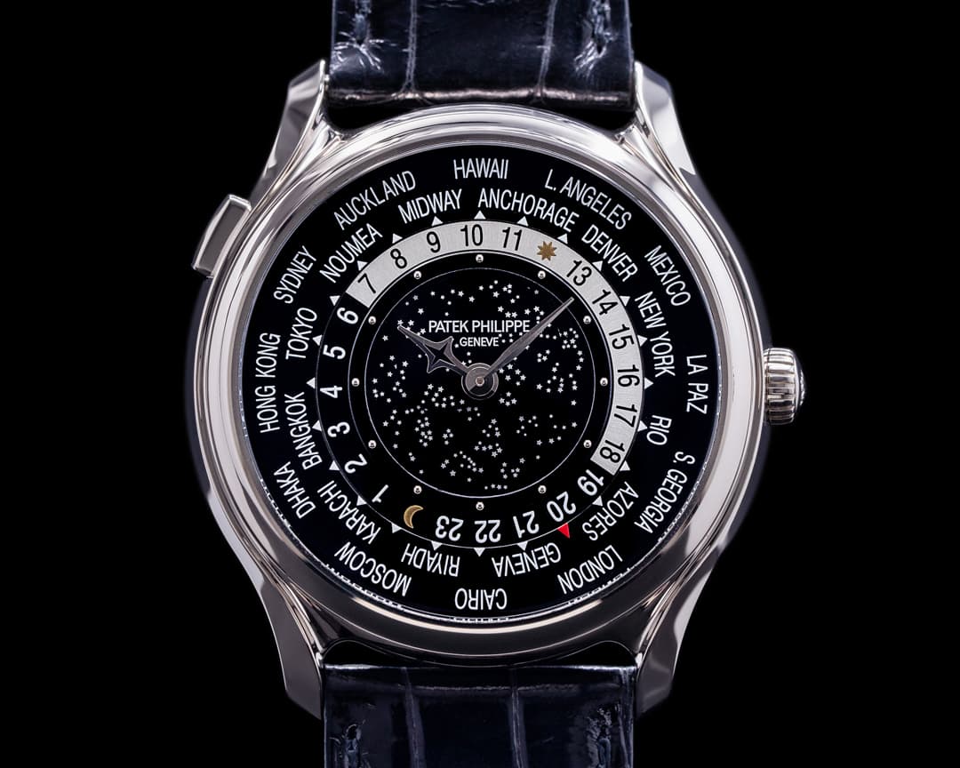 Patek Philippe 175th Anniversary 5575G World Time Moonphase 18K White Gold / Black Dial