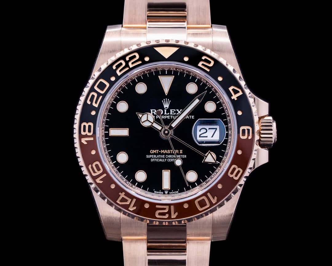 Rolex GMT Master II 126715 18K Everose Ceramic Root Beer 