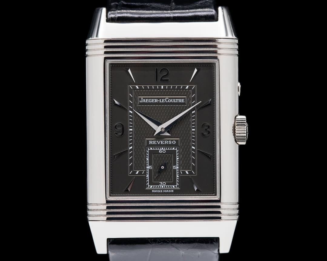 Jaeger LeCoultre Reverso Duo White Gold / Black & Salmon Dial