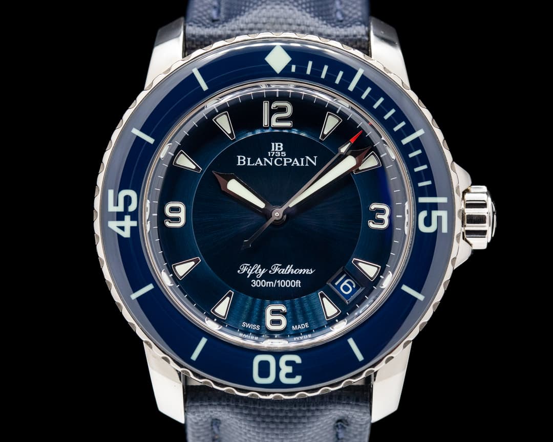 Blancpain Fifty Fathoms White Gold / Blue Dial LIMITED