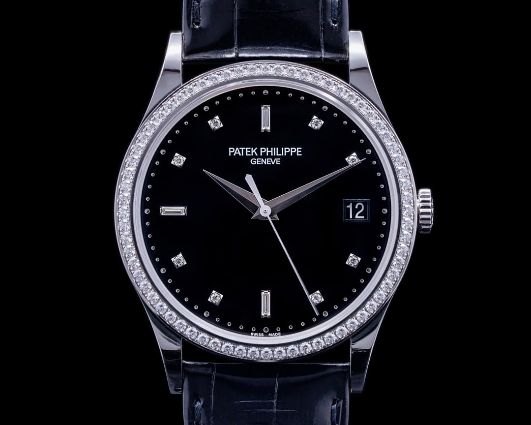 Patek Philippe Calatrava 5297G 18K White Gold Black Dial / Diamond Bezel 2022 