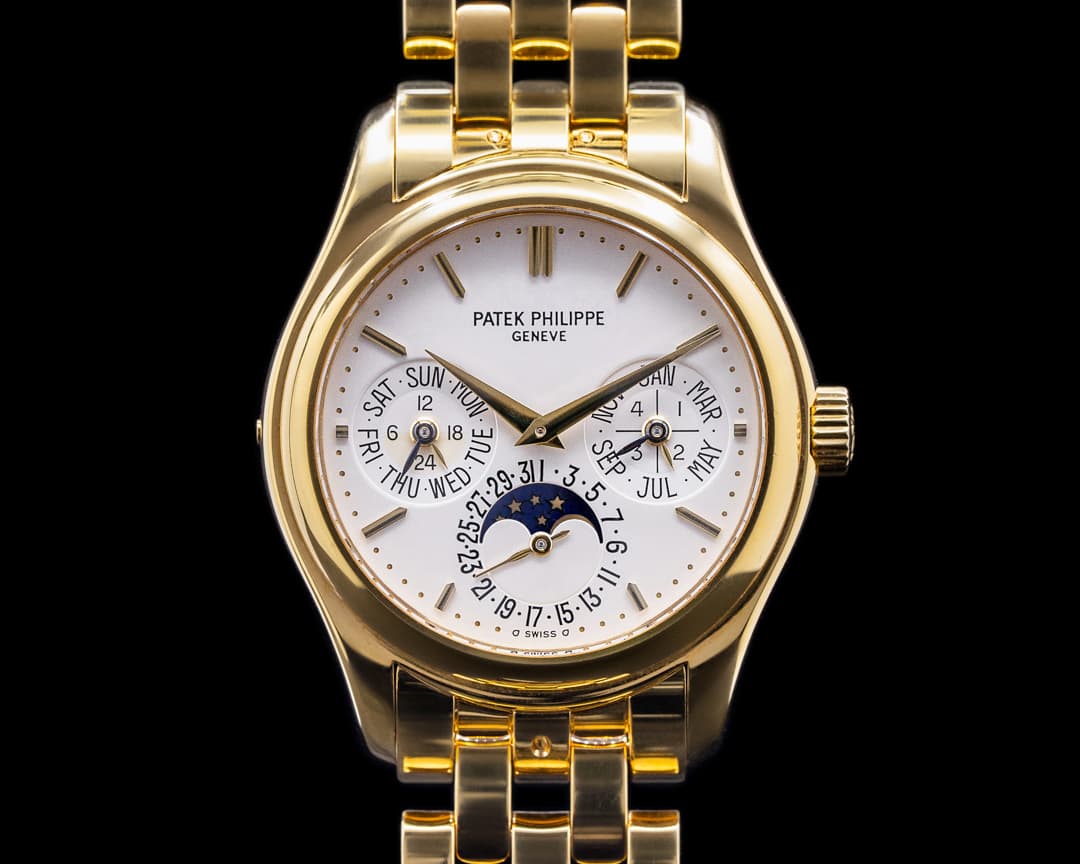 Patek Philippe Perpetual Calendar / 18K Yellow Gold Bracelet FULL SET PATINA