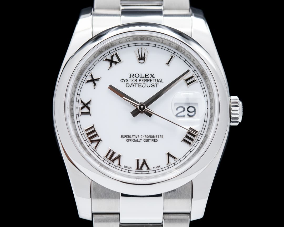 Rolex Datejust White Roman Dial