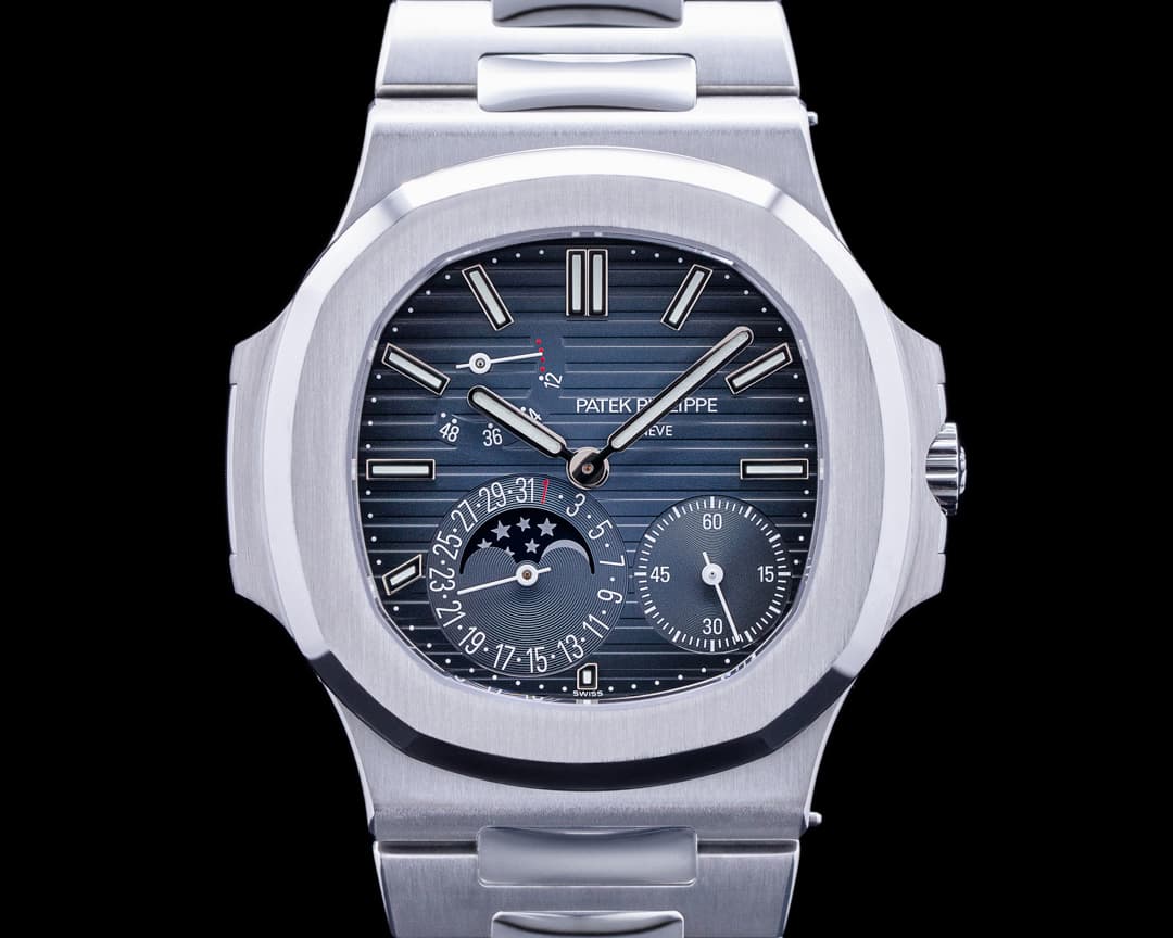 Patek Philippe Jumbo Nautilus 5712 Moonphase Power Reserve SS FULL SET