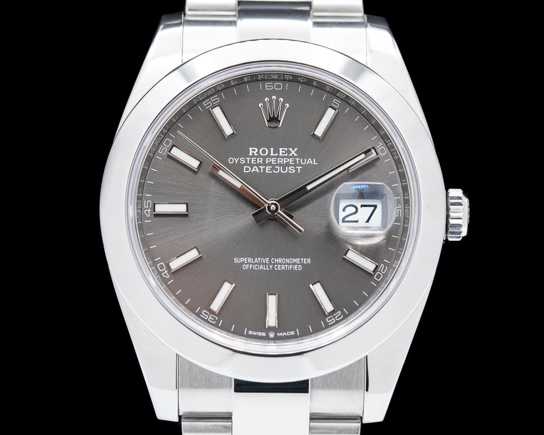 Rolex Datejust 41 126300 Rhodium Stick Dial SS 