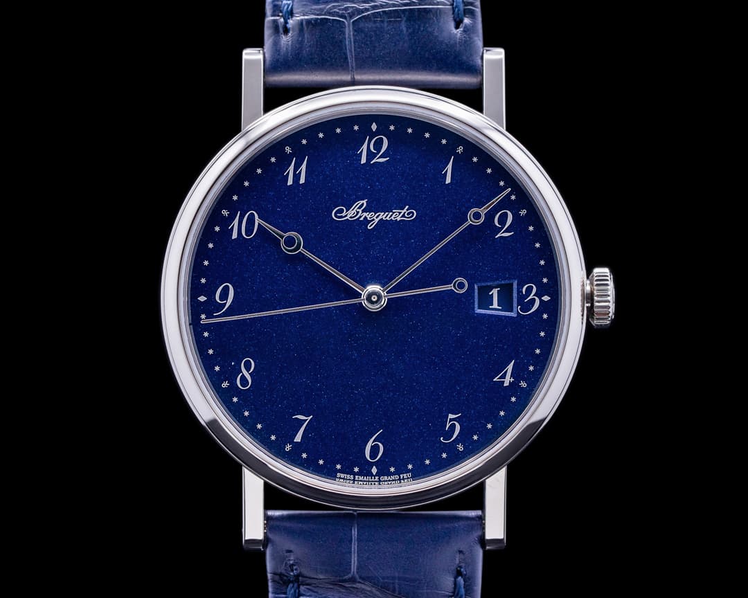 Breguet Classique 5177BB Automatic Blue Enamel Dial 18K White Gold