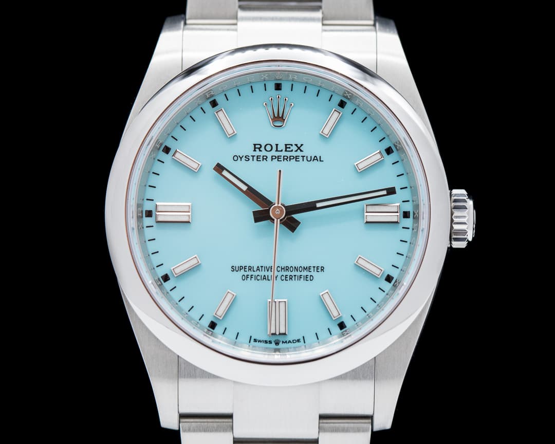 Rolex Oyster Perpetual 126000 36MM SS TURQUOISE BLUE
