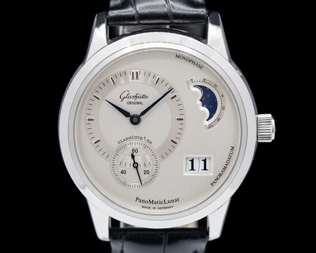 Glashutte Original PanoMaticLunar SS Silver Dial 