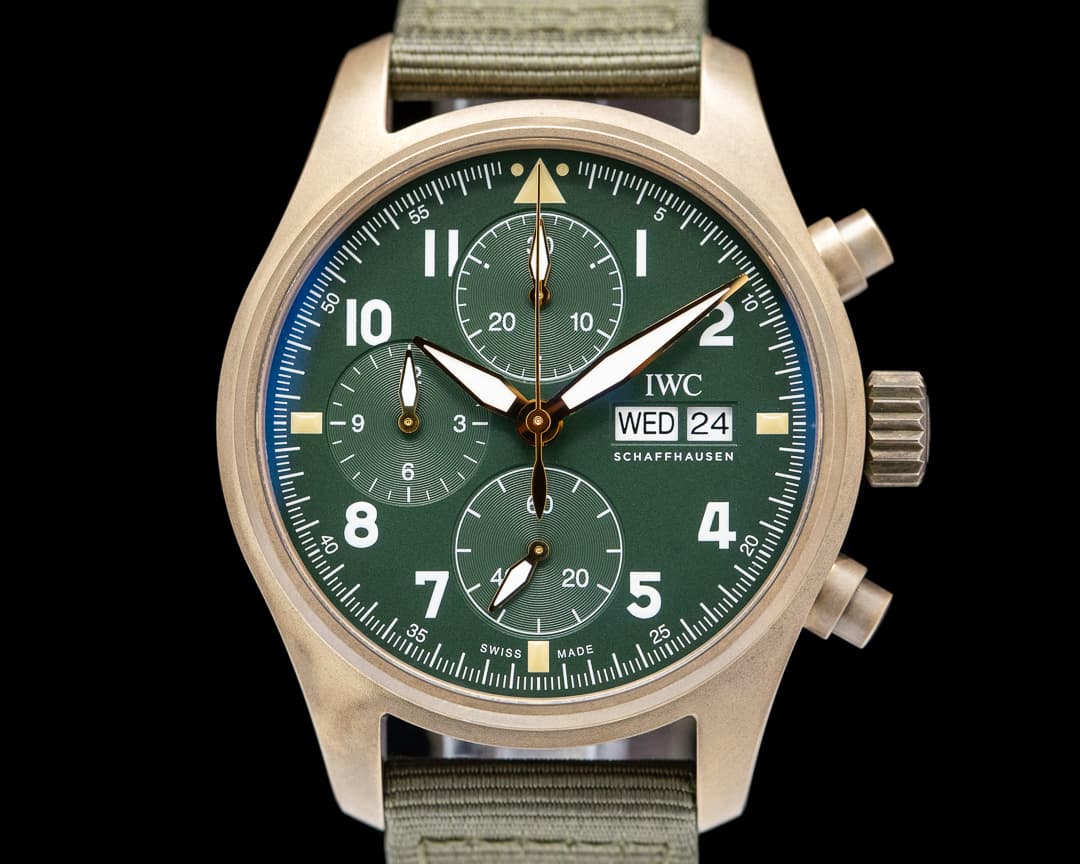 IWC Pilot's Watch Chronograph Spitfire Automatic Bronze Green Dial 
 
