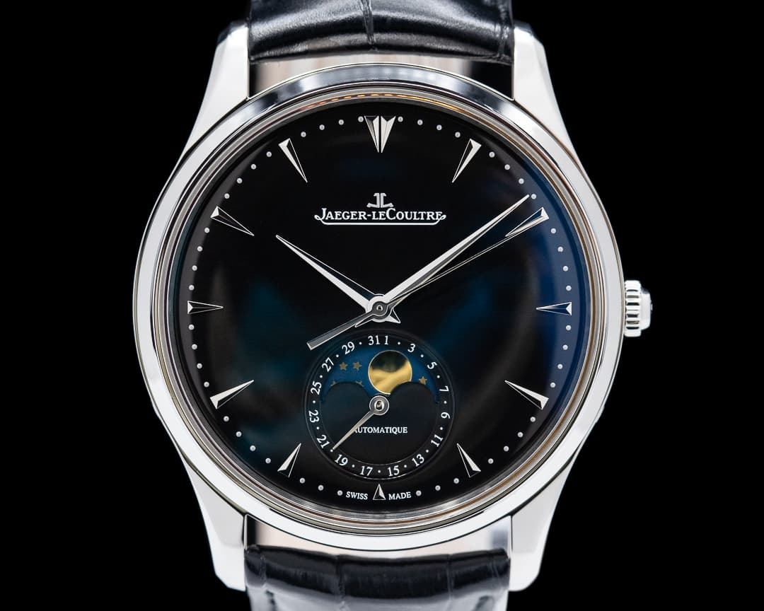 Jaeger LeCoultre Master Ultra Thin Moon SS Black Dial 