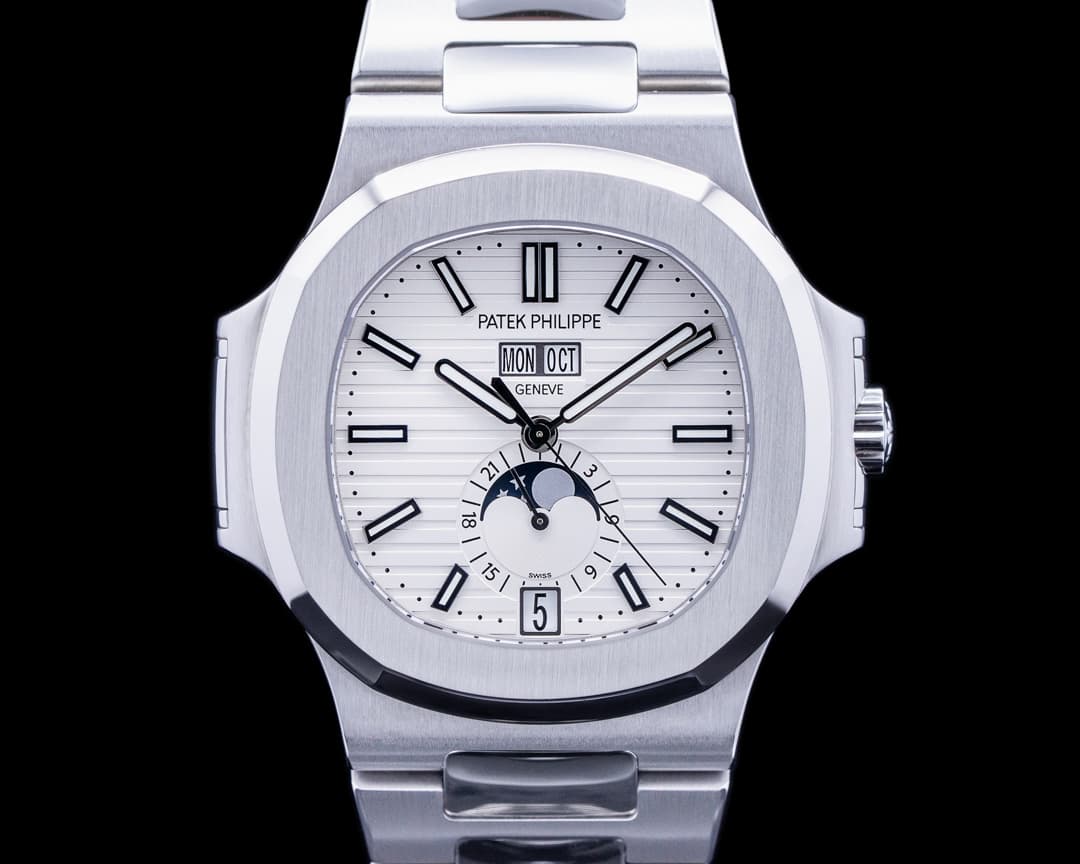 Patek Philippe Nautilus Annual Calendar 5726 Moon White Dial SS 
