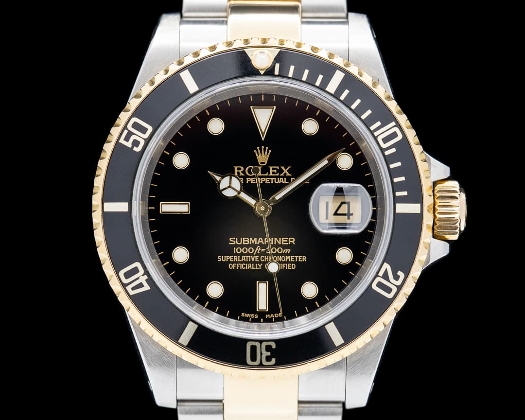 Rolex Submariner 16613 Black Dial SS / 18K