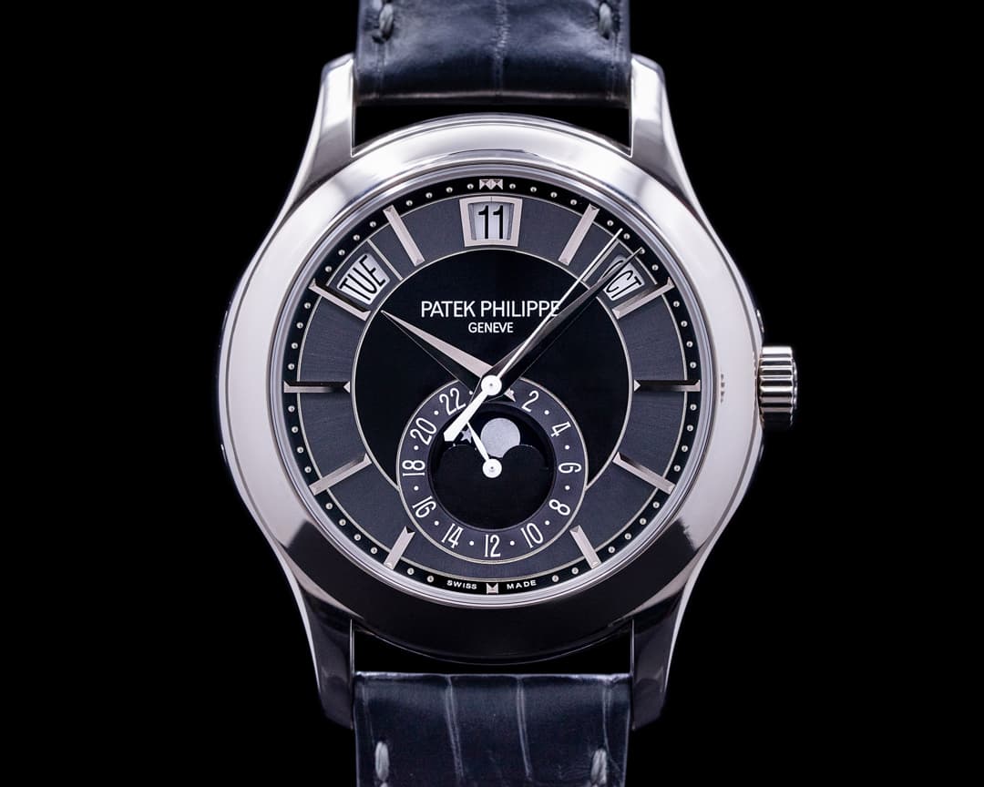 Patek Philippe Annual Calendar Black Dial 5205G 18K White Gold