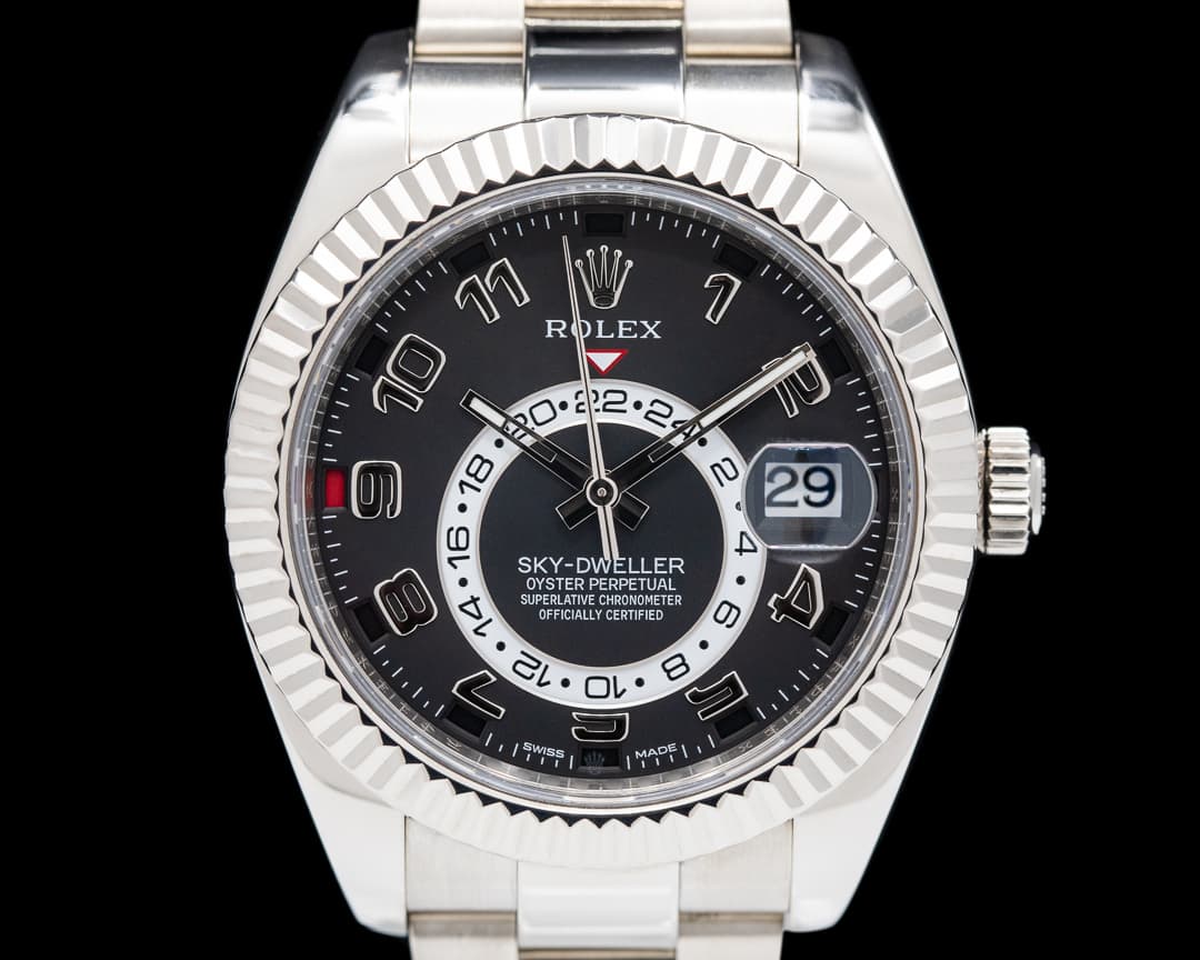 Rolex Sky Dweller 18K White Gold Black Dial / Bracelet