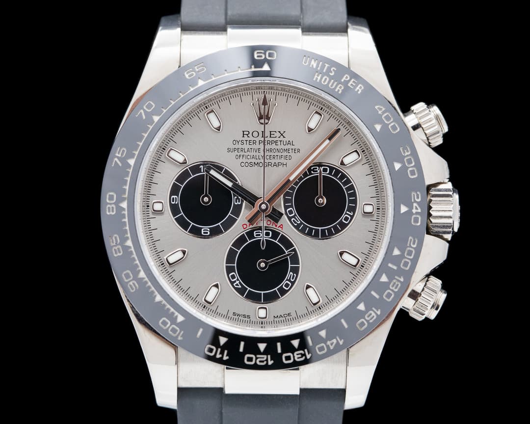Rolex Daytona 116519 18K White Gold Ceramic Oysterflex Silver Dial 2022