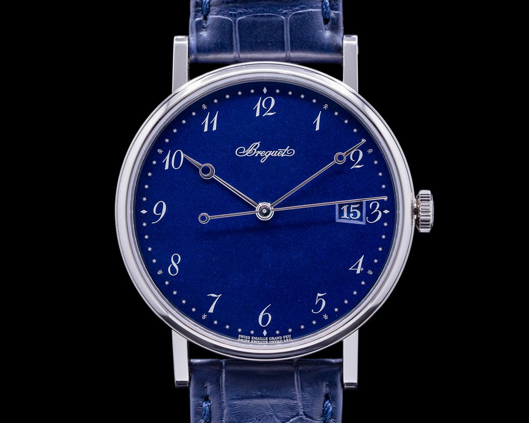 Breguet Classique 5177BB Automatic Blue Enamel Dial 18K White Gold
