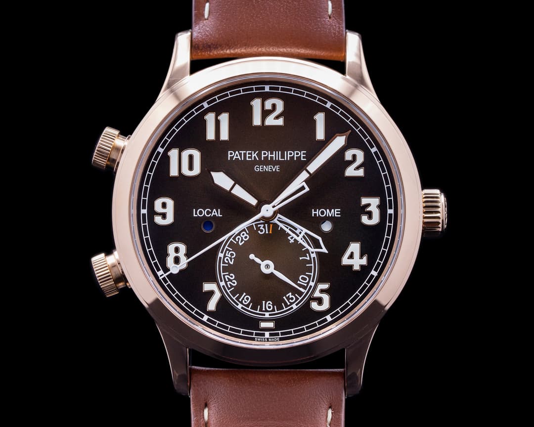 Patek Philippe Calatrava 5524R Pilot Travel Time 18k Rose Gold