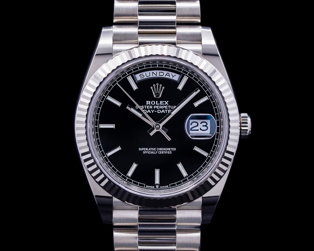 Rolex Day Date 228239 President 18K White Gold Black Dial 40MM