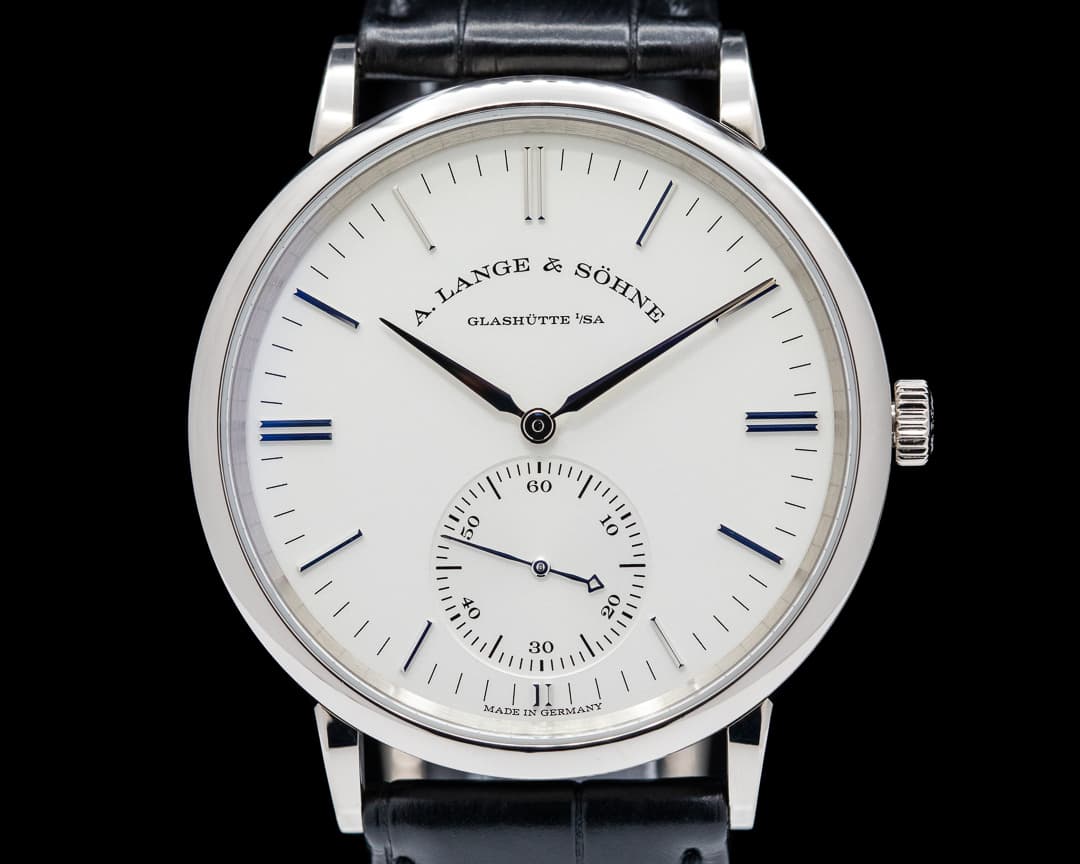A. Lange and Sohne Saxonia Automatic 380.027 18K White Gold / Silver Dial 2021