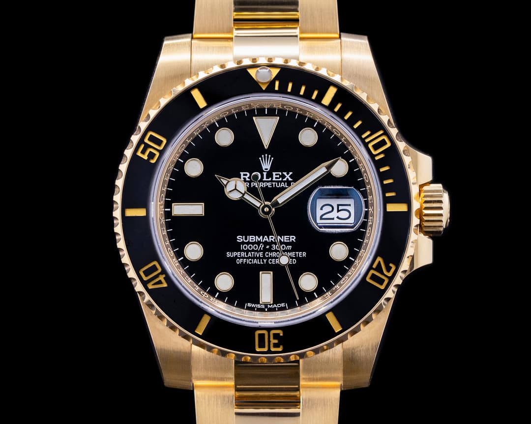Rolex Rolex Submariner 116618 18K Yellow Gold Black Dial