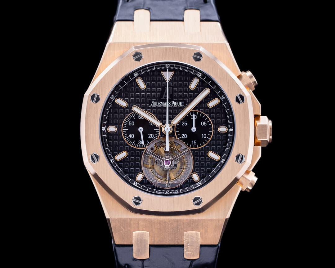 Audemars Piguet Royal Oak 25977OR Tourbillon Chronograph Black Dial UNWORN
