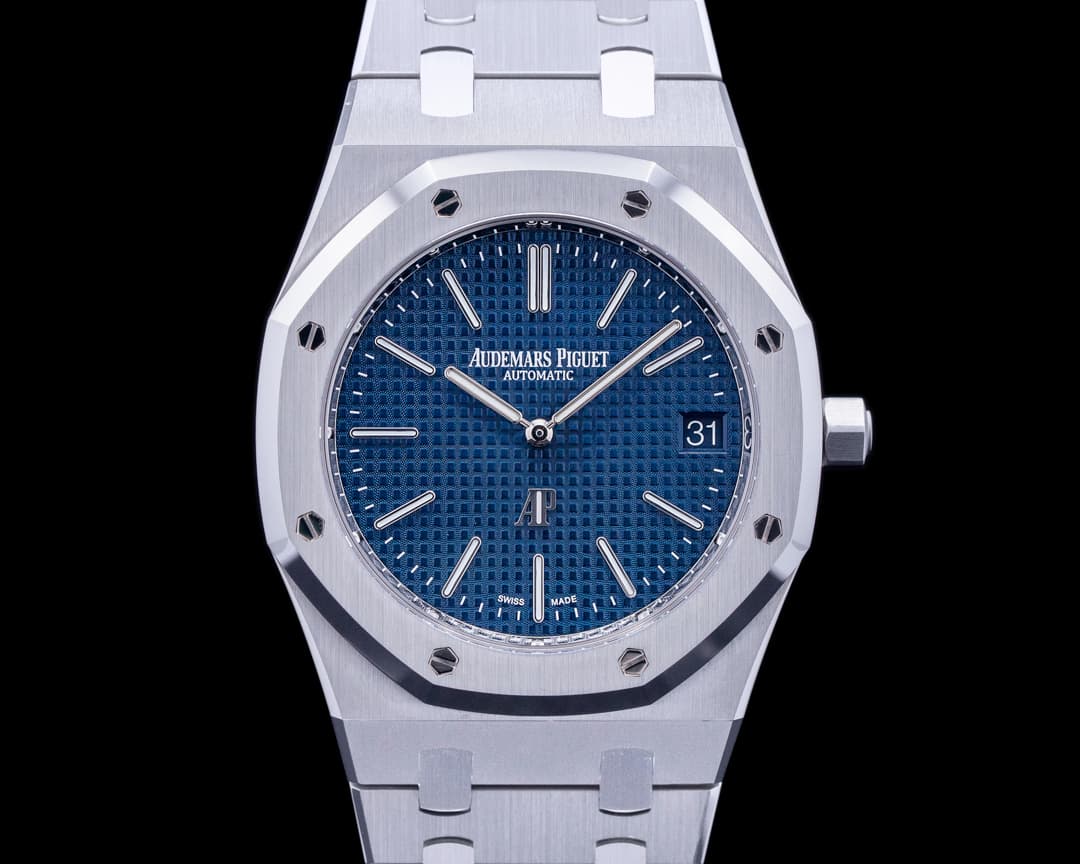Audemars Piguet Royal Oak Extra Thin "50th Anniversary" Blue Dial SS 16202ST
