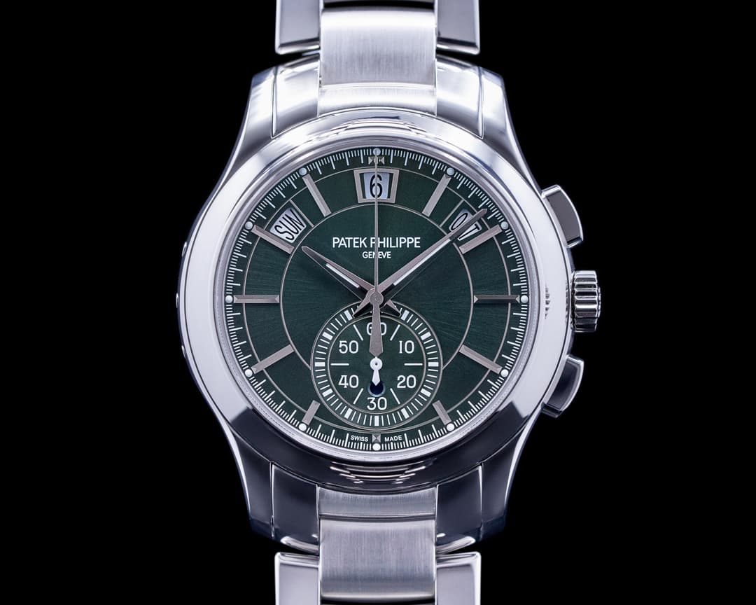 Patek Philippe 5905/1A Chronograph Annual Calendar Green Dial SS 