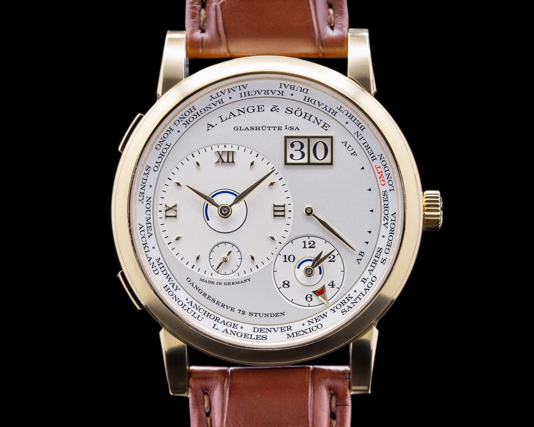 A. Lange and Sohne Lange 1 Time Zone 136.021 18K Yellow Gold Limited Edition UNWORN