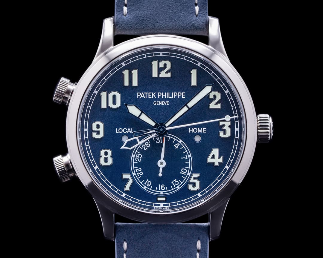Patek Philippe Calatrava 5524G Pilot Travel Time 18k White Gold